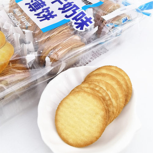 伟龙疯狂饼干城薄脆饼干香葱牛奶薄片388g袋装休闲早餐即食小零食 - 图3