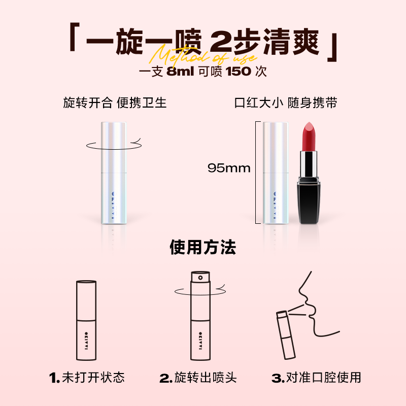 okivvi便携式清新喷雾剂口臭口喷 okivvi口腔清新剂