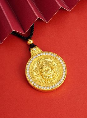 中国风黄财神赐福坠吉祥