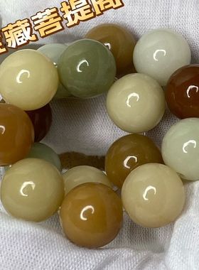 纯天然多宝菩提手串多宝色菩提子绕指柔文玩手链女盘玩佛珠念珠男