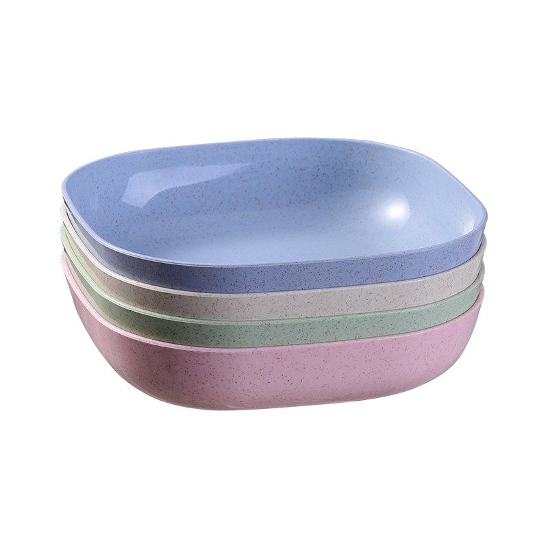 吐骨碟子家用小盘碟蛋糕点心盘子餐桌骨头碟垃圾盘沙拉碗小麦秸秆