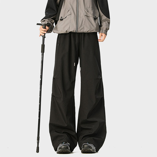 回力羊羔绒工装伞兵裤男士冬季2025新款加绒加厚保暖冲锋休闲裤子 - 图3