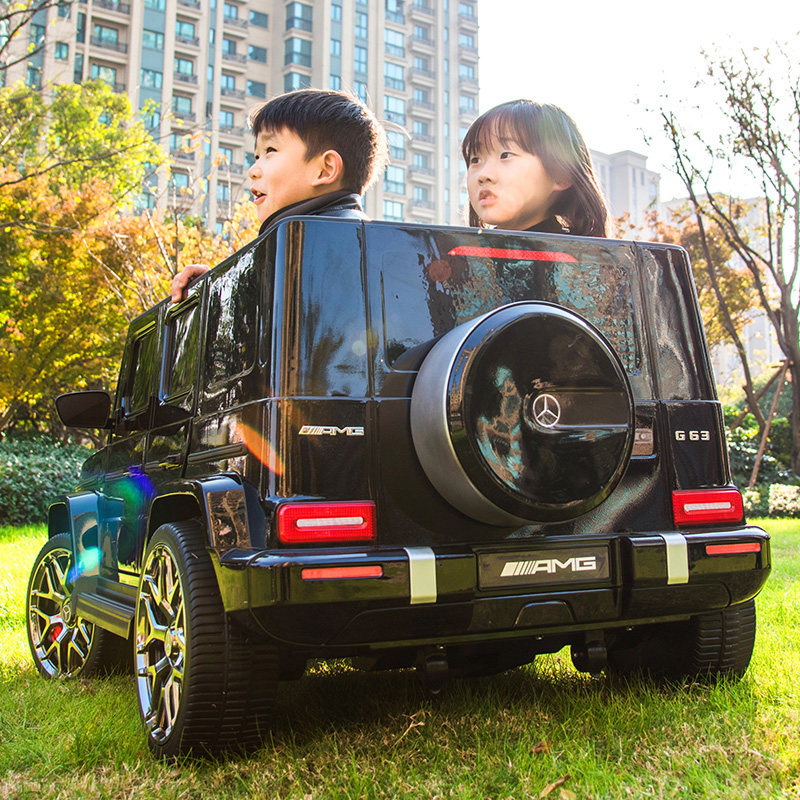 奔驰大g儿童四轮越野可坐电动车 酷仔王子童车儿童电动车