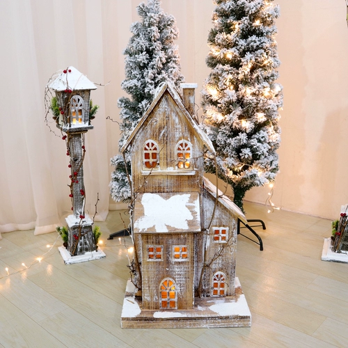 Рождественский маленький этаж -набор набор в помещении сцены в отеле сцены красивые атмосфера декоративная снеговик светятся большим