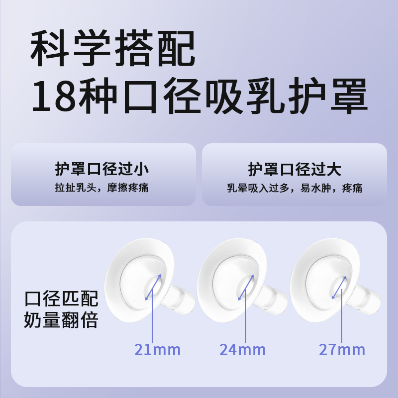 适配熊猫布布Pro/Plus电动吸奶器吸乳护罩无痛吸奶多尺寸可选 - 图2