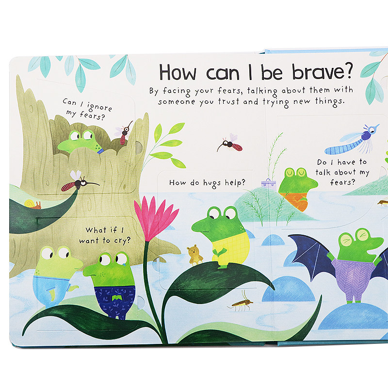 Usborne 幼儿问与答系列纸板翻翻书 Why am I afraid 我为什么恐惧害怕 英文原版绘本 儿童科普百科早教启蒙图画书 亲子共读