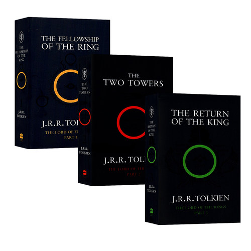 The Lord of the Rings 魔戒三部曲英文原版小说 霍比特人指环王魔戒托尔金经典奇幻小说 英语书籍 J. R. R. Tolkien - 图0