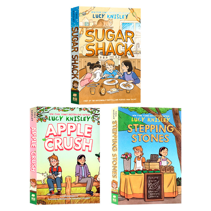 Peapod Farm 豌豆农场系列3册 英文原版 Stepping Stones Apple Crush 儿童课外全彩漫画读物纽约时报畅销作者 Lucy Knisley