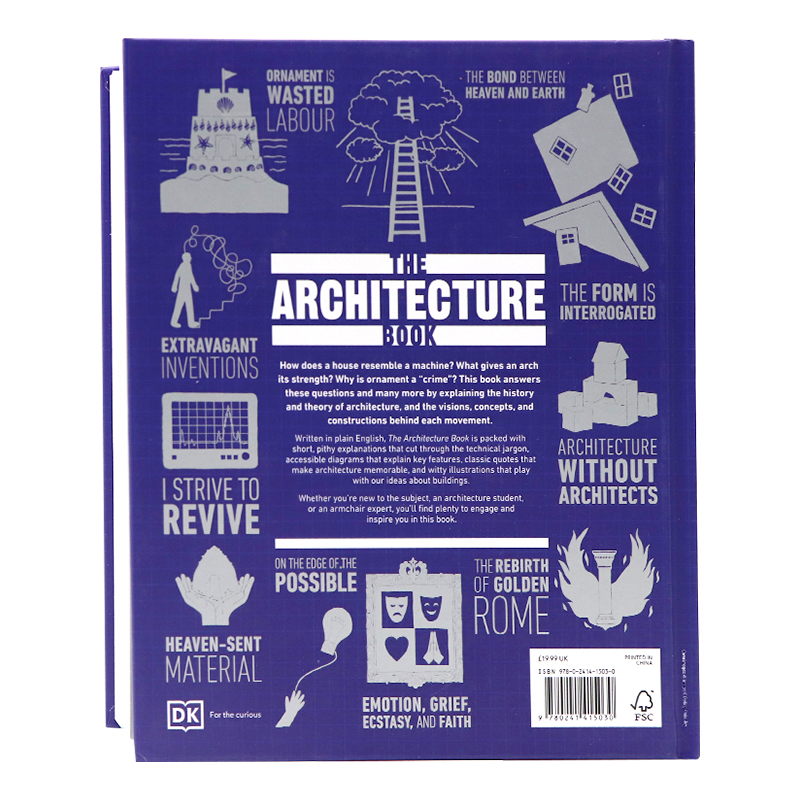 【自营】DK人类的思想百科 建筑学图解百科 英文原版 The Architecture Book 全彩精装插图 了解建筑的演变涵盖世界各地的建筑全彩 - 图0