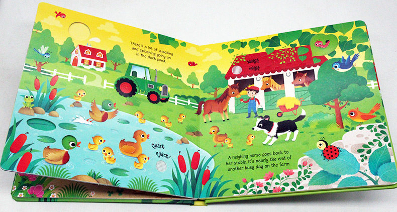 【自营】Usborne农场发声书 Farm Sounds book农场里面谁在吵英文原版绘本聆听农场的各种声音低幼启蒙认知纸板书-图1