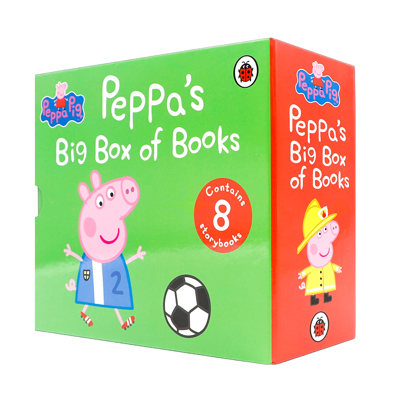 Peppa Pig 小猪佩奇的大盒子书8册套装 英文原版绘本 Peppa's big box of books 儿童英语启蒙纸版书宝宝睡前故事图画书生活场景篇,淘宝优惠券,粉丝福利购,淘宝优惠卷