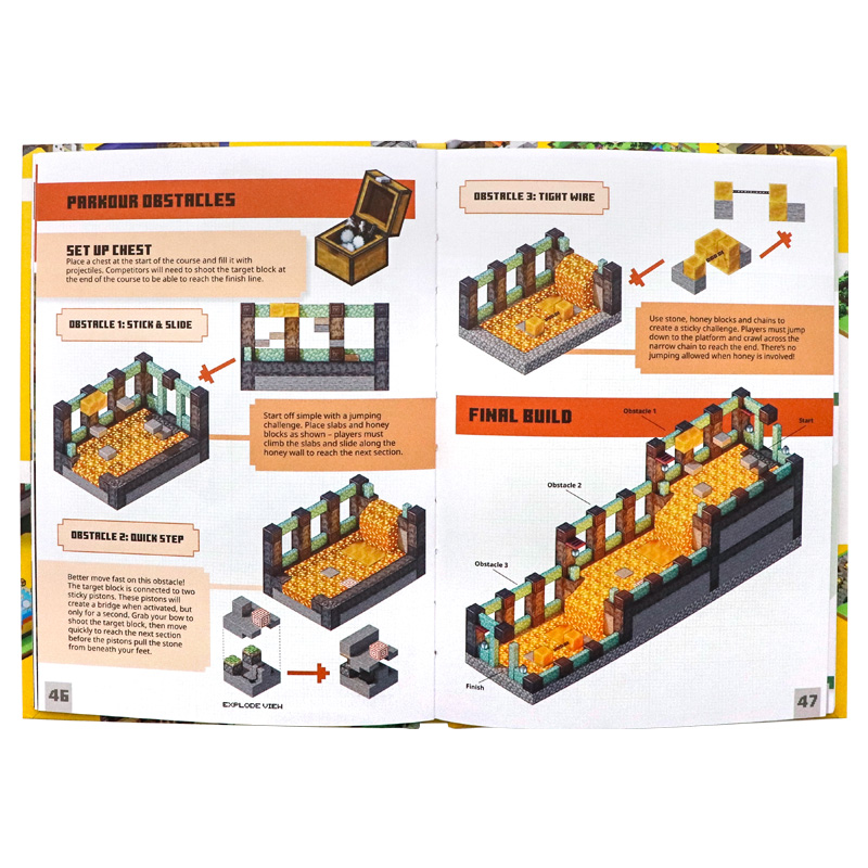 Minecraft Bite Size Builds 英文原版书籍 Minecraft书我的世界20个迷你建筑3册合售青少年儿童游戏官方创意指南锻炼想象力创造力 - 图2