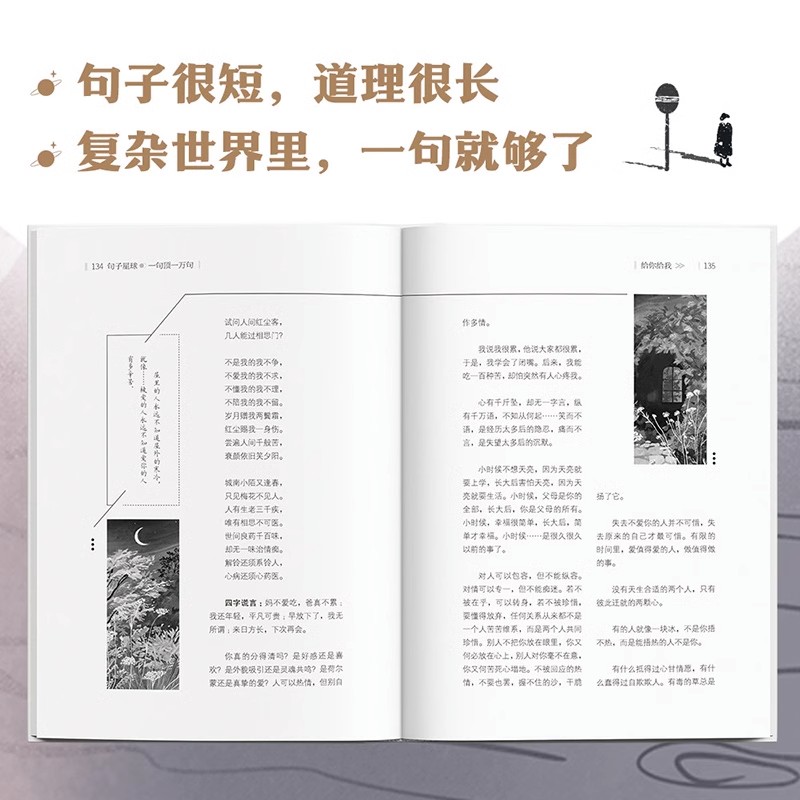 【抖音爆款】句子星球一句顶一万句+句子迷珍藏全集 抖音爆品中外名家优美句子人生答疑励志文学释怀解压书文案阅读畅销书天星教育 - 图2