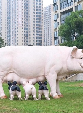 玻璃钢仿真两头乌模型雕塑装饰