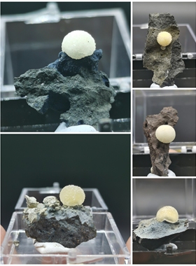 球状方解石矿物晶体原石摆件