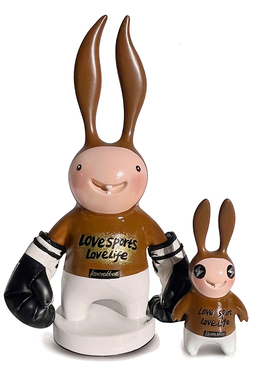 默境 赵萧蒙Koorabbee酷迷兔快乐出击艺术摆件中号/小号限量10体