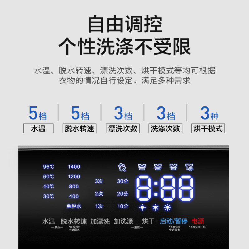 威力12公斤全自动变频滚筒洗衣机 威力圣华易达洗衣机