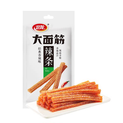 沃集鲜卫龙大面筋(香辣味调味面制品)65g辣条面筋制品沃尔玛代购 - 图0
