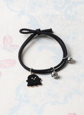 铃铛磁吸黑白幽灵情侣小皮筋一对