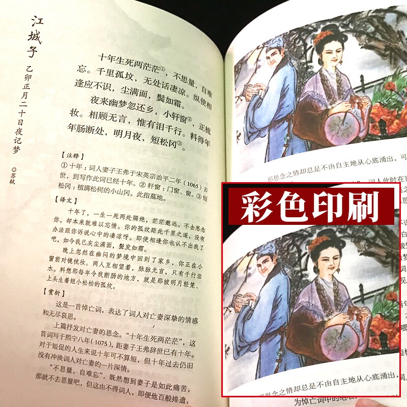 全彩图解宋词三百首彩书馆增设作者简介注释赏析等栏目中国古典文学小说文学诗歌词曲中国古诗词鉴赏小学生初中生高中生通用古诗词