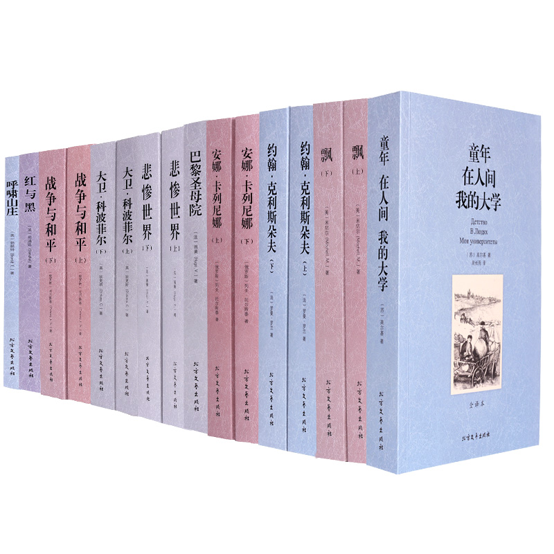 世界十大文学名著全套16册童年在人间我的大学高尔基三部曲战争与和平巴黎圣母院安娜卡列尼娜悲惨世界红与黑呼啸山庄大卫科波菲尔 - 图3