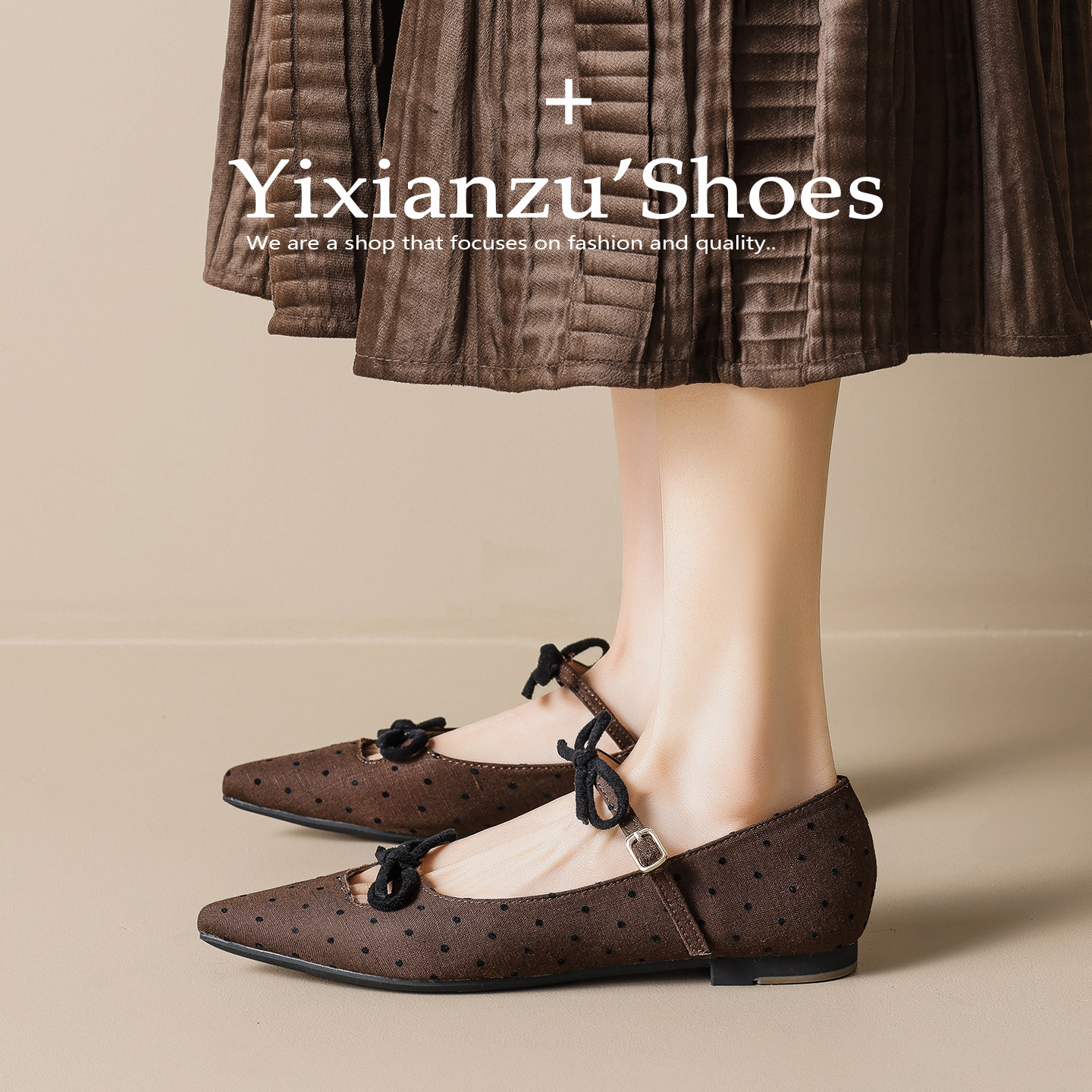 2026新款法式甜美风尖头波点玛丽珍鞋女平底蝴蝶结软底不累脚单鞋,淘宝优惠券,粉丝福利购,淘宝优惠卷