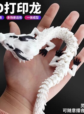 新款3d打印四海龙关节可动网红周边手办仿真动物龙模型灵活玩具