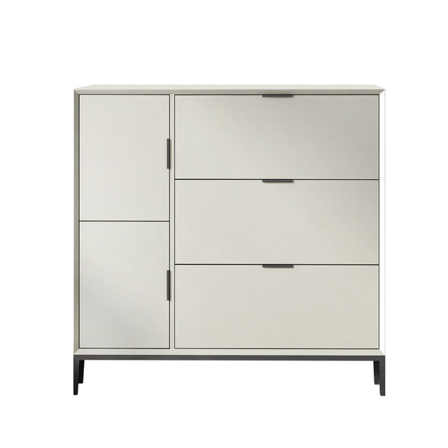 Italian minimalist ultra-thin shoe cabinet household door entrance large capacity entrance hall storage space-saving small apartment trunk cabinet