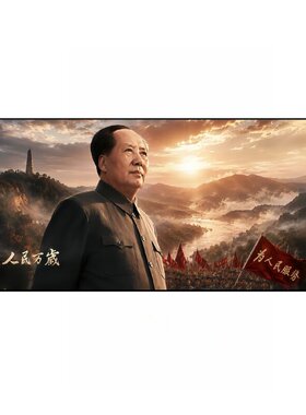 人民万岁毛主席靠山图装