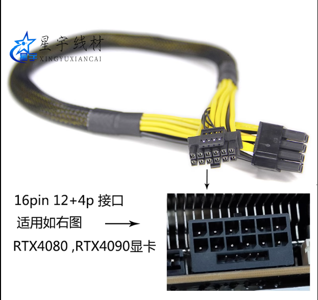 戴尔T640服务器专用GPU显卡4090 4080供电线8P转16P PCIE5.0 12+4 - 图1