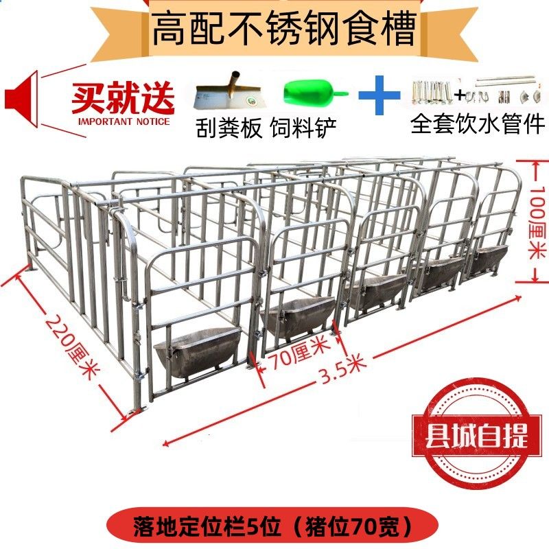 新款限位栏母猪定位栏带板母猪栏养猪栏位带漏粪板猪栏猪用定位栏 - 图2