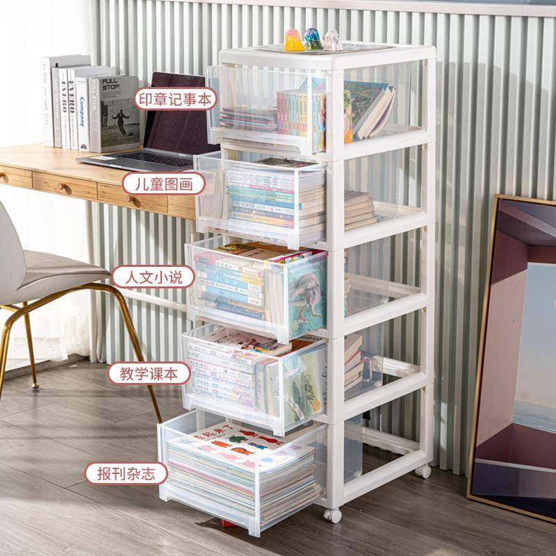 书桌收纳置物架学生桌面文件整理桌下抽屉式儿童绘本防尘书架,淘宝优惠券,粉丝福利购,淘宝优惠卷