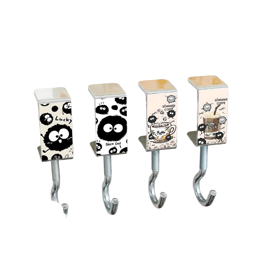 可爱煤球书包挂钩学生桌边强承重免打孔可移动免钉挂钩篮,淘宝优惠券,粉丝福利购,淘宝优惠卷