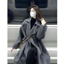 Grey Son Great Coat Woman 2024 Autumn Winter New Fur Coat Superior Sense Little Sub-han Höbbon Wind