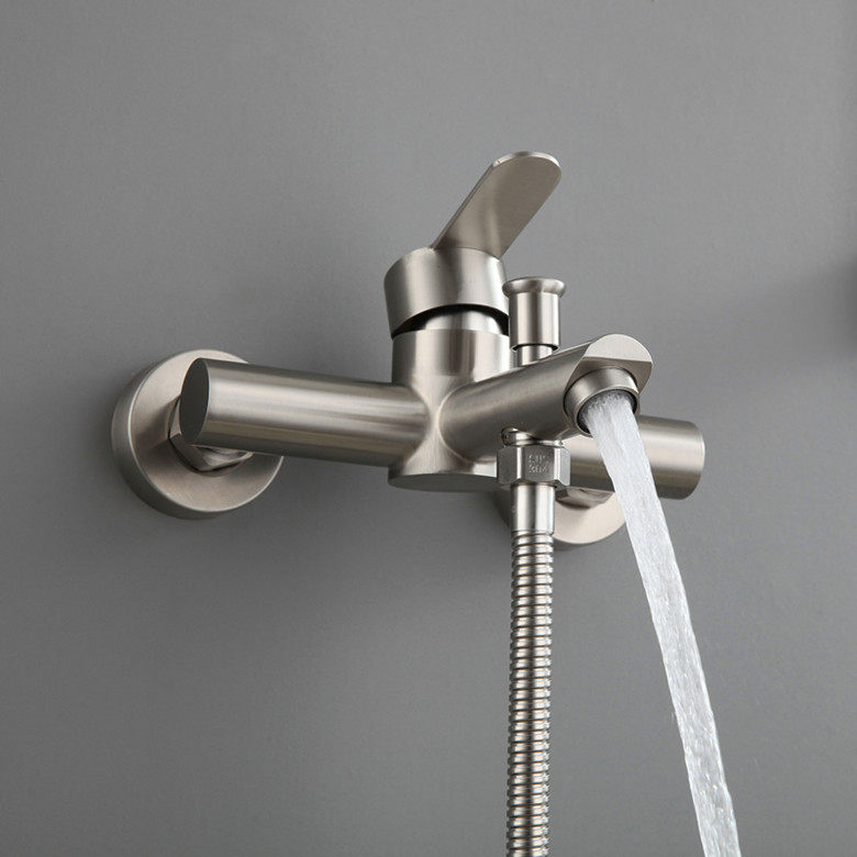 304不锈钢淋浴混水阀开关暗装三联水龙头浴室花洒套装