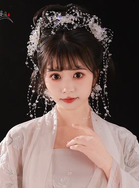 云簪庭古风新娘汉服发饰串珠套装