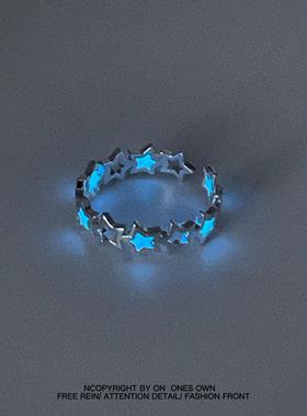 夜店戒指女冷淡风个性小众ins儿童成人开口可调节食指戒指女潮