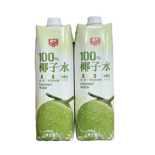 春光100%NFC椰子水1升纯天然电解质运动健身饮料0添加非浓缩 - 图0