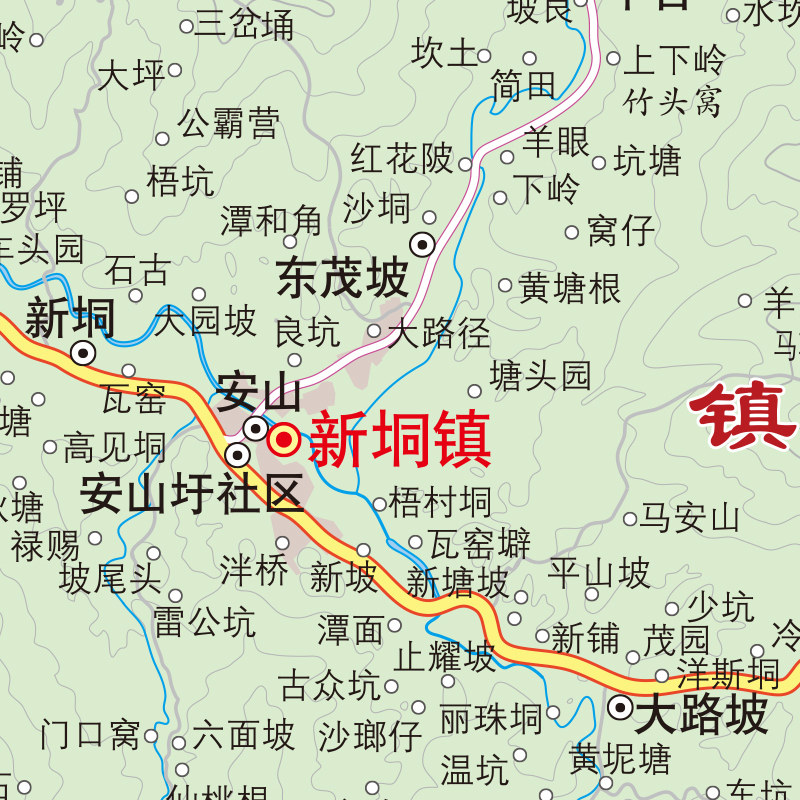 2022新版高州市行政区划图 广东茂名市高州市地图贴图 政区图 1.55*1.1米 商务办公家用地图 高清防水覆膜 另有广州深惠州东莞挂图
