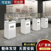 Baking Varnish Exhibition Hall Stand Show Table Show Exhibition Cabinet Museum Display Case Glass Products Cabinet Company Products Exhibition Cabinet