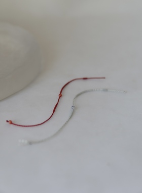 国风原创小众百搭闺蜜情侣简约手绳手链DIY极简风【作品：极细】