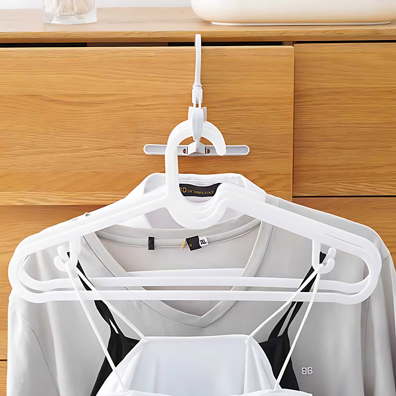 旅行折叠五孔晾衣架学生室内家用衣撑晾晒架多功能万能衣架 - 图2