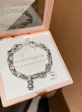 香港证书女s925时尚幸运草手链