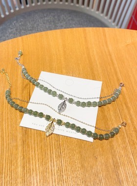 香港正生女纯银和田玉手链