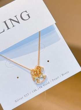 香港正生纯银S925本年年生肖马项链七夕送女友礼物套链2025年新款