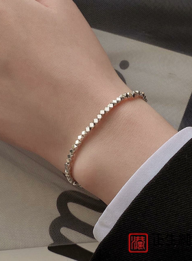 2024年新款碎银几两925纯银手链女小众设计简约时尚个性日韩高级