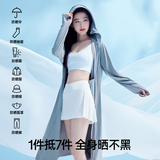 小野和子 女士长款凉感透气宽松全身防晒服 SPF50+ 礼金+券后55.92元包邮 详见正文