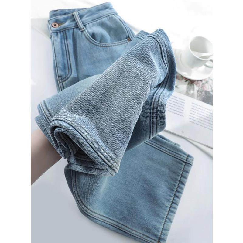 窄版阔腿牛仔裤女春新冬2024款春感季女装高腰垂宽松R2402140显秋,淘宝优惠券,粉丝福利购,淘宝优惠卷