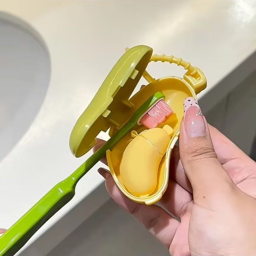 香蕉牙刷头保护壳便携式牙刷牙膏收纳防尘旅行好物电动牙刷收纳套,淘宝优惠券,粉丝福利购,淘宝优惠卷