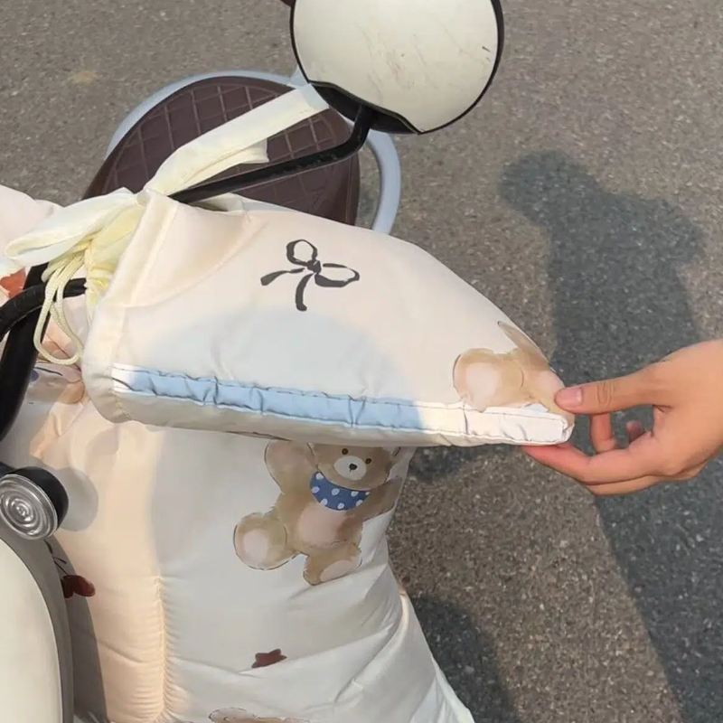 电动挡风被冬季加厚保暖小型暗扣电瓶摩托车通用防风寒防水爱玛 - 图1